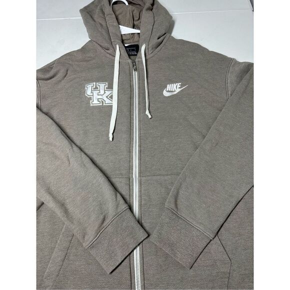 Nike University of Kentucky UK Men’s Full Zip Hooded Jacket Size L Beige - Picture 6 of 12
